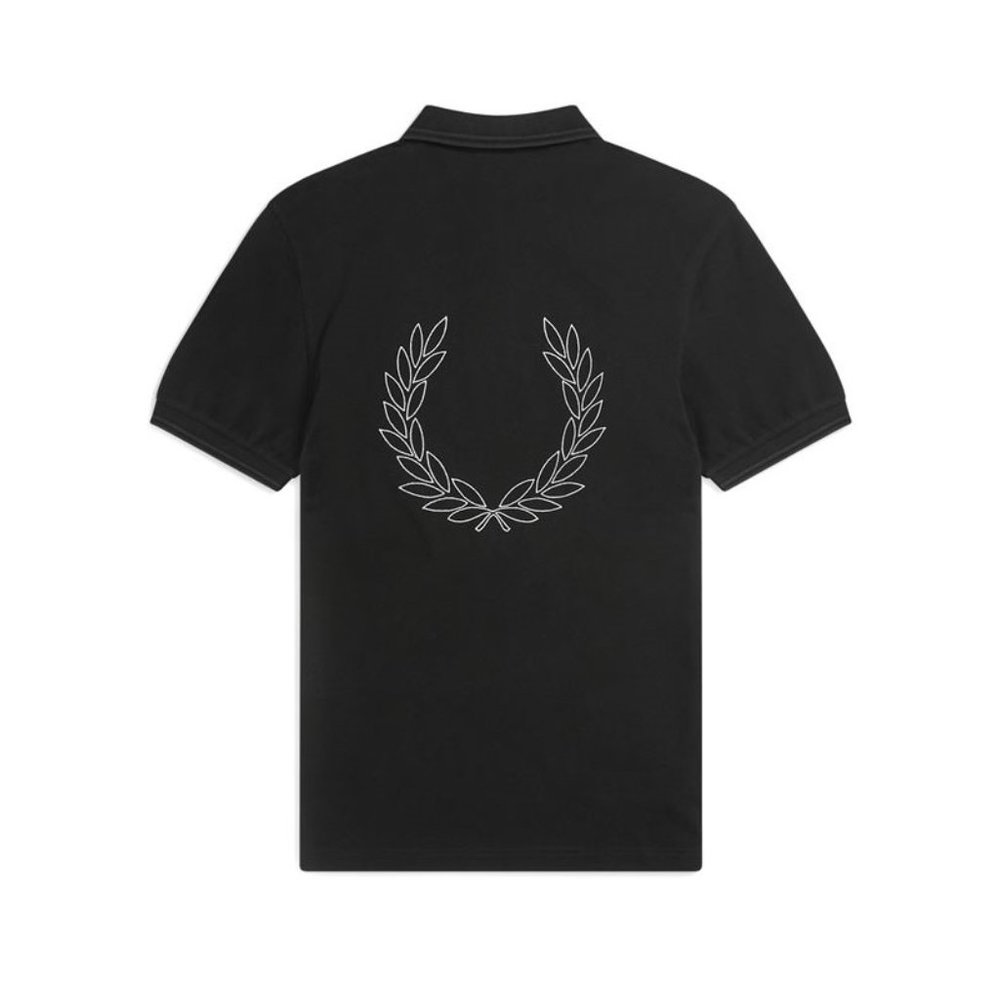 Brand New Detailed Laurel Wreath Back Pique Shirt in Black -Collectible Edition